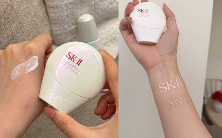 SK-II光蘊輕透全效防曬霜（無色）SPF 50+ PA++++、光蘊輕透CC霜（自然膚）SPF 50+ PA++++、光蘊輕透CC霜（玫瑰粉）SPF 50+ PA++++ 30g / 2,250元 （圖／黃筱婷攝）