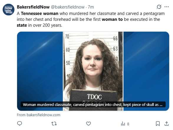 派克於1996年被判死刑,至今已被關押近三十年。(圖/翻攝自X,@bakersfieldnow