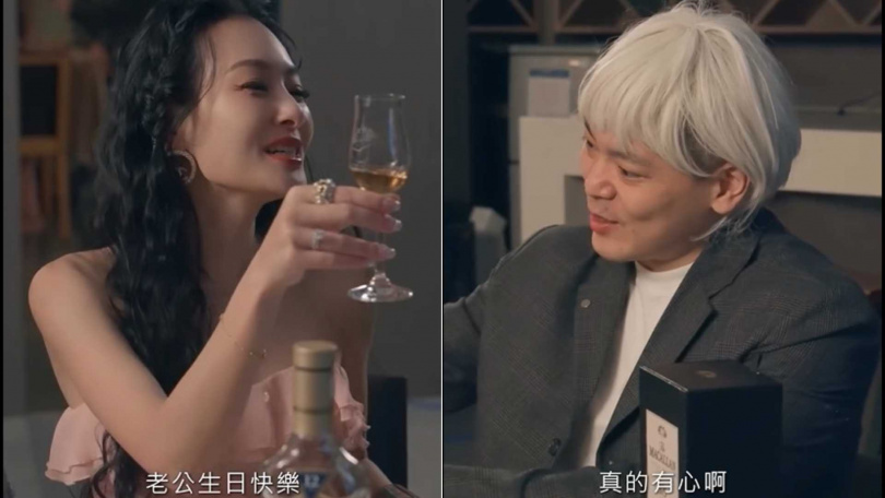 王思佳（左）愛雅的老公萬先生（右）在劇中飾演夫妻。（圖／翻攝自丫頭IG）
