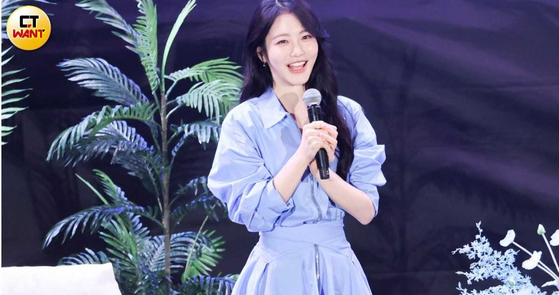 昨日抵台後，辛叡恩吃了不少美食，喜歡熊貓的她也想去動物園。（圖／林士傑攝）