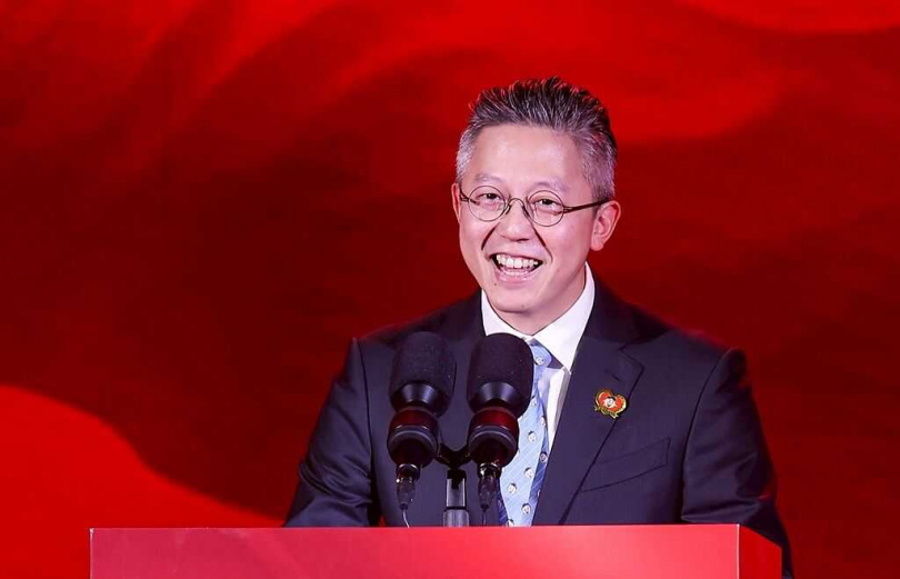 旺旺集團副董事長蔡紹中29日在典禮上鼓勵長輩們勇於表達自己的需求，用主動溝通把愛做到真正的雙向奔赴。（圖／陳俊吉）