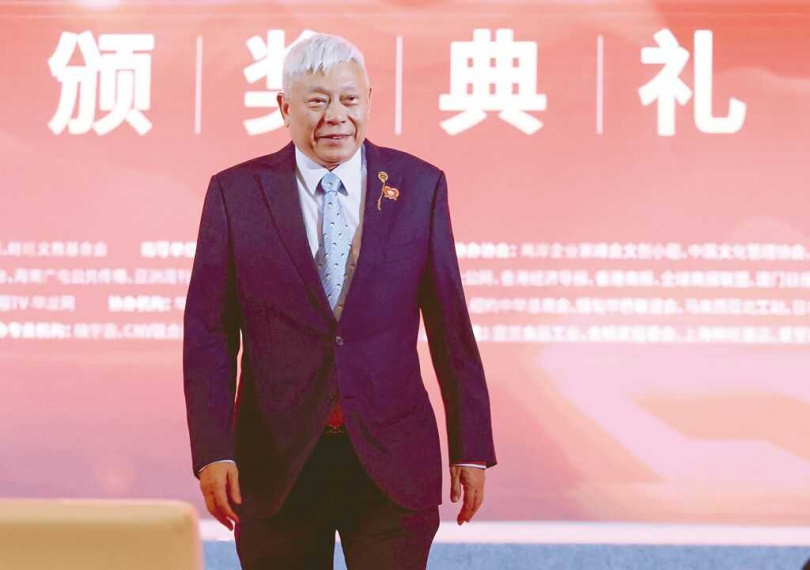 第四屆旺旺孝親獎舉行頒獎典禮，旺旺集團董事長蔡衍明共襄盛舉。（圖／陳俊吉）