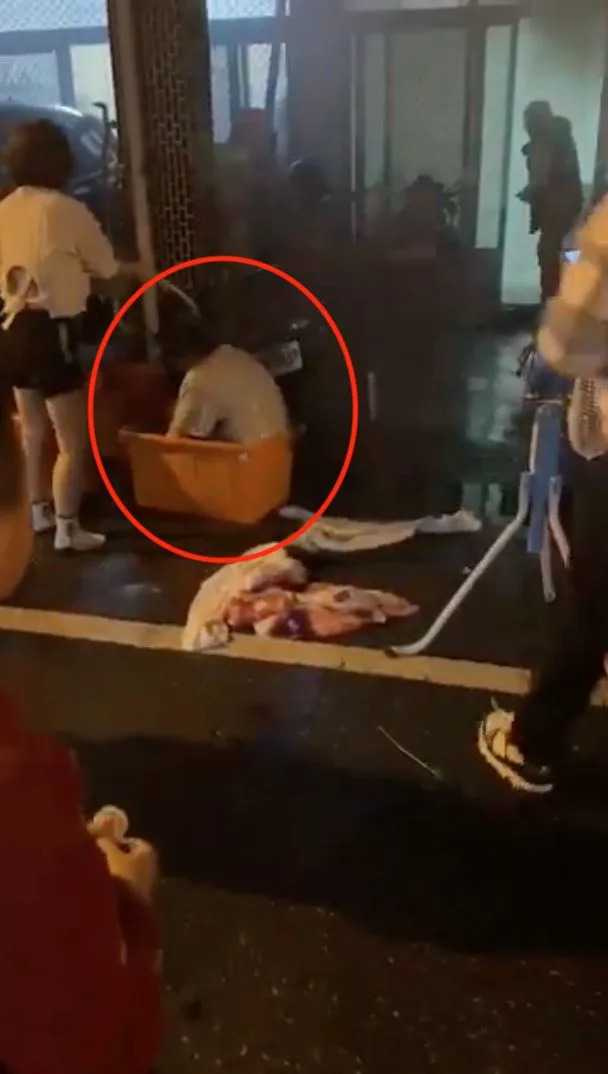 花蓮市除夕夜有男子自製煙火爆炸。（圖／翻攝畫面）