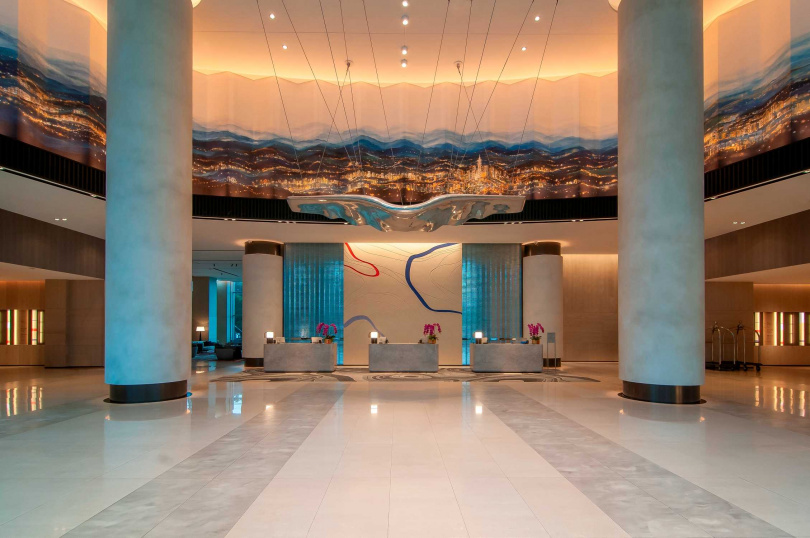 酒店大廳空間。(圖/桃園國際機場凱悅酒店提供)