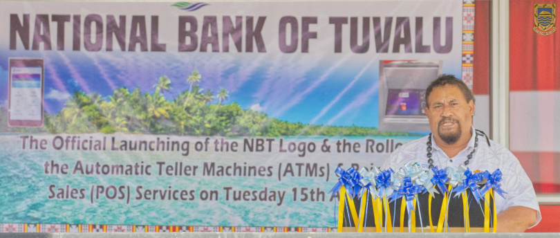 吐瓦魯國家銀行總經理泰歐。（圖／翻攝自臉書／Tuvalu Government Media）