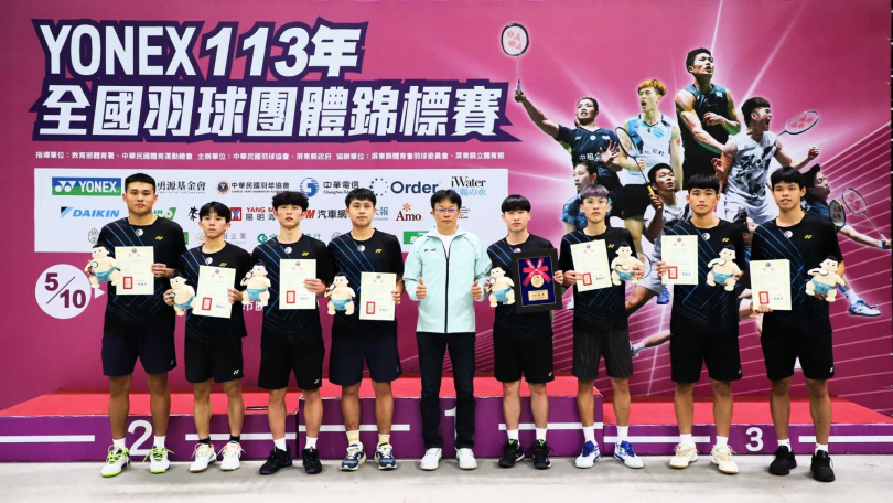 國立體育大學今年再度力拚男乙團冠軍寶座（圖／中華民國羽球協會）。