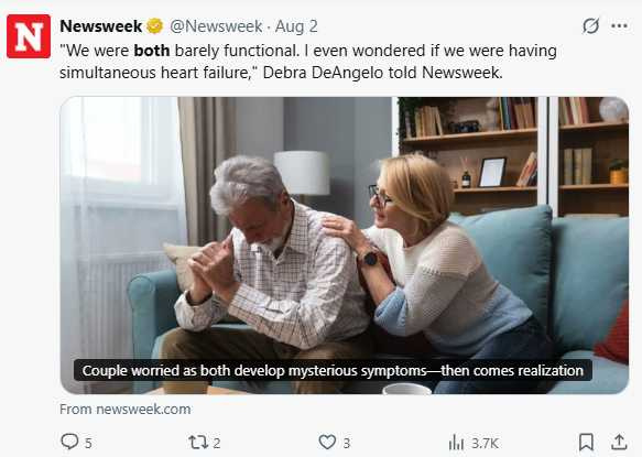 夫妻原本以為罹患長新冠或心臟病,後來才驚覺只是誤買「無咖啡因早餐綜合咖啡」。(圖/翻攝自X)