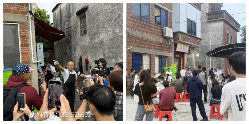 食客清晨排隊等候,用餐人潮持續湧現。(圖/翻攝自抖音@392526692)