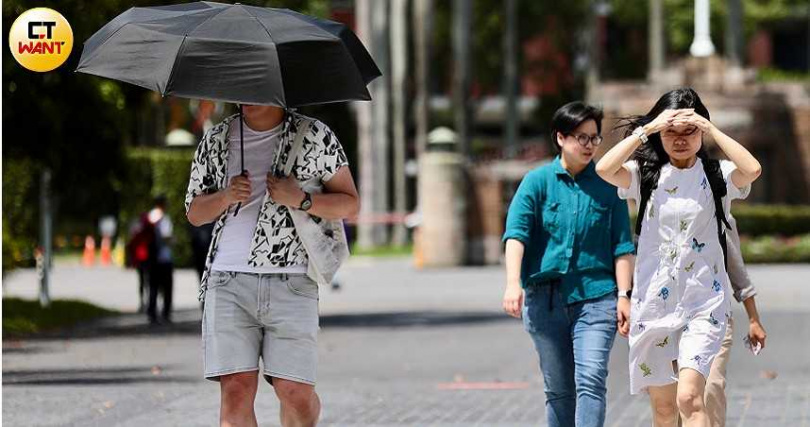 毒物專家建議，若需在戶外長時間活動，建議可用陽傘、長袖衣物等方式防曬。（示意圖／黃耀徵攝）