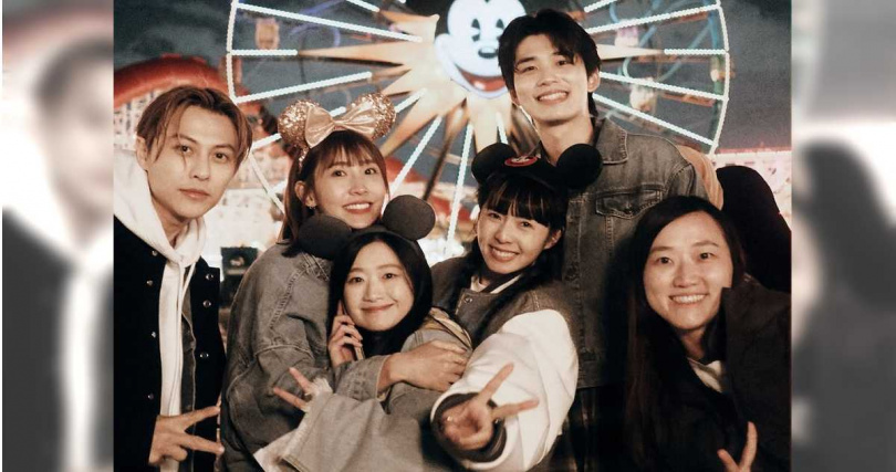 粿粿（左二）與王子幫前往美國，王品澔（右）表示沒發現對方異狀。（圖／翻攝自粿粿IG）