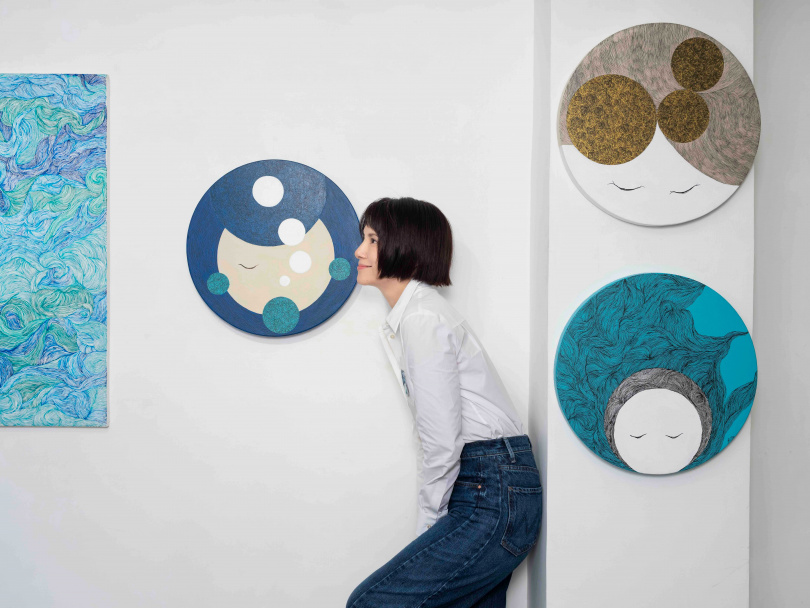 李心潔認為繪畫能展現她最真實的一面。(圖/13a New Street Art Gallery提供)