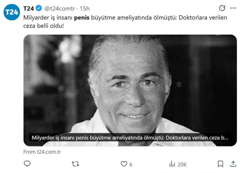 鑽石富商拉尼亞多2019年於巴黎接受陰莖增大手術期間猝死，案情歷經驗屍逆轉後曝光死因。（圖／翻攝自X，@t24comtr）