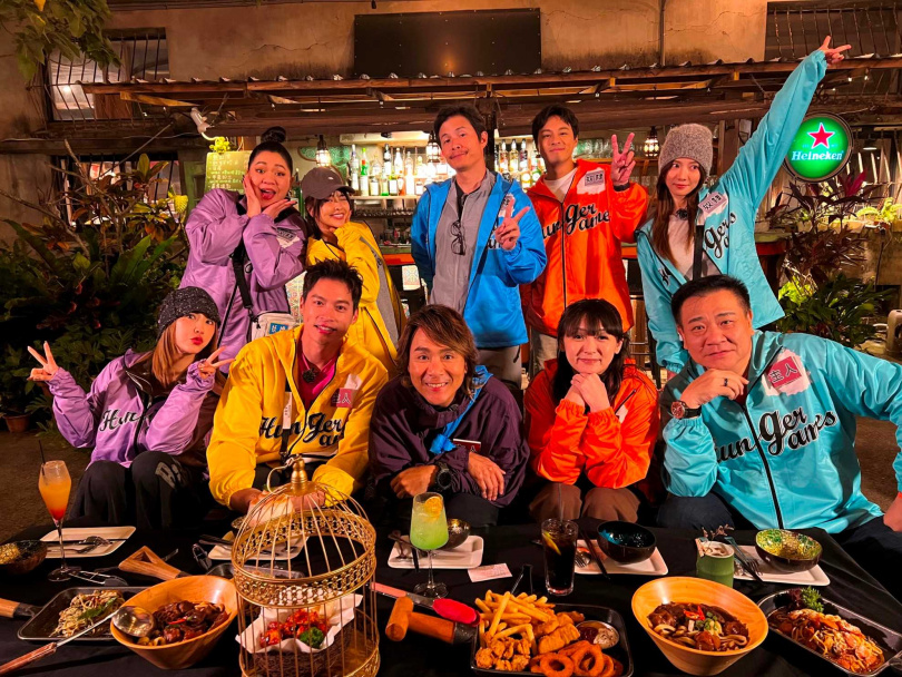 《飢餓遊戲》前進南台灣度假勝地墾丁錄影，邀來Amanda、徐凱希、孫其君、妖嬌、彭曉彤、白雲擔任節目嘉賓。（圖／中視提供）