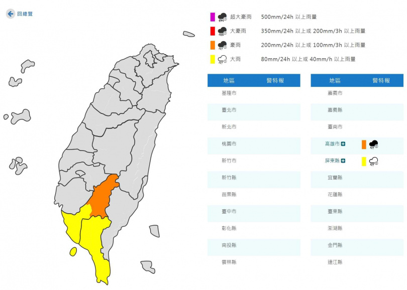 （圖／翻攝自中央氣象署）