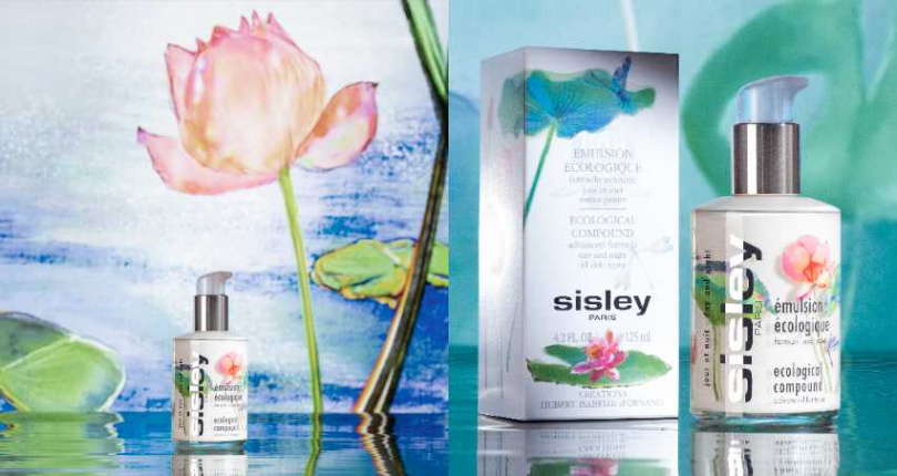 Sisley 再度攜手波蘭藝術家 Elzbieta Radziwill 推出全新聯名設計——全能乳液花漾粉蓮限量瓶。(圖/品牌提供)