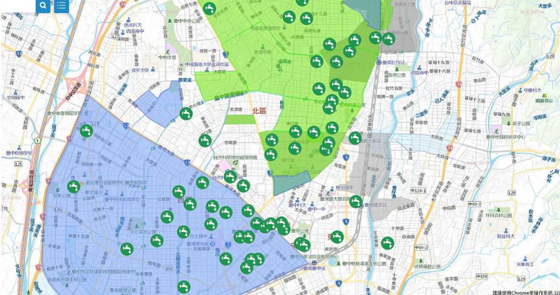 。（圖／翻攝台灣自來水公司／臨時供水站查詢系統）