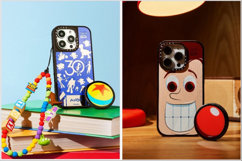 迪士尼皮克斯《玩具總動員》CASETiFY 聯名系列亦推出一系列懷舊可愛的電子配件，包括限量版「玩具總動員手機吊飾」（圖／品牌提供）