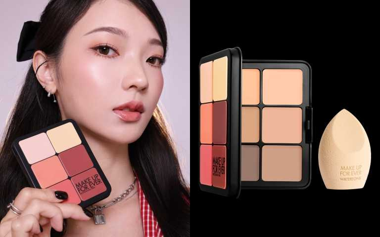 MAKE UP FOR EVER HD SKIN粉無痕全能亮顏粉霜盤-亞洲限定,贈全能美妝蛋/2,800元。(圖/品牌提供)
