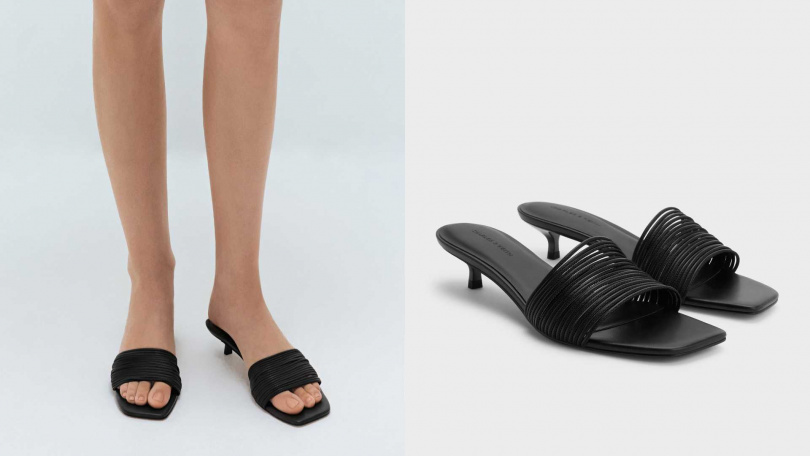 CHARLES & KEITH Fianna多帶細跟拖鞋／1,790元（圖／品牌提供）
