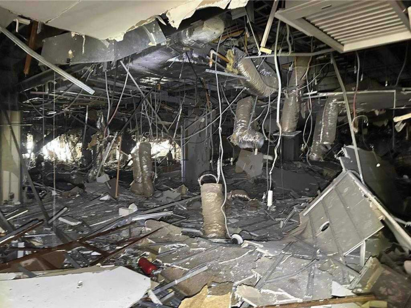 台中新光三越百貨13日上午發生嚴重氣爆，造成4人死亡、26人受傷。（圖／消防署提供）