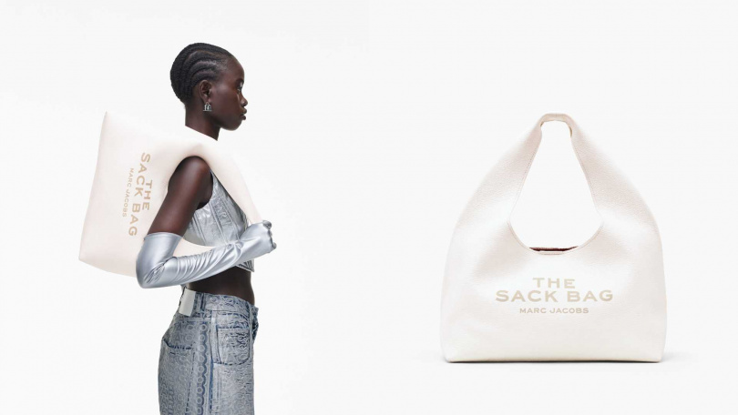 MARC JACOBS THE SACK BAG 皮革肩背包／22,500元（圖／品牌提供）