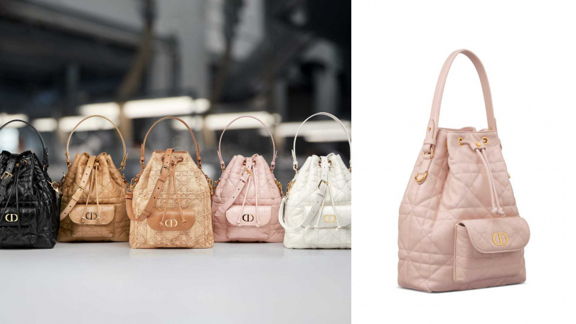 Dior Caro籐格紋小型水桶包／120,000元（圖／品牌提供）