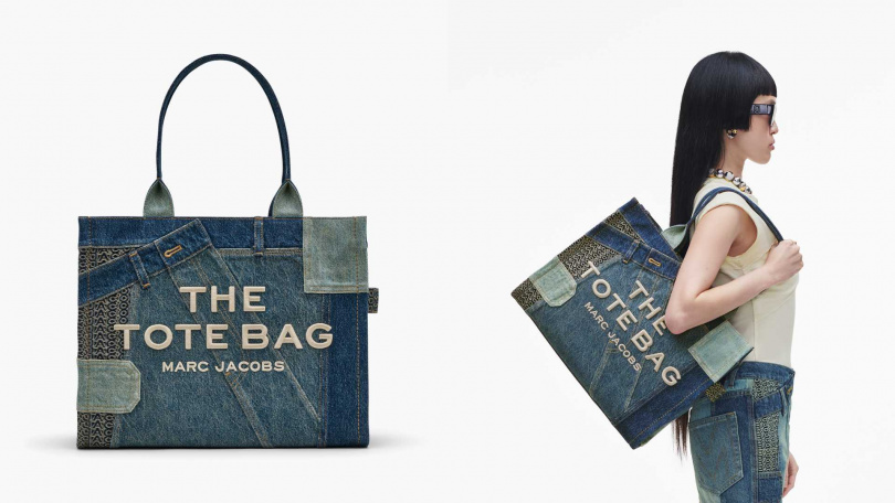 MARC JACOBS THE LARGE TOTE 丹寧拼接大托特包／36,000元（圖／品牌提供）