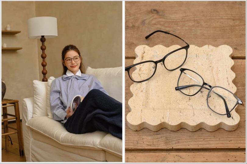 原來許路兒佩戴的是OWNDAYS最新多膠鏡框，太年輕太好看。（圖/許路兒IG）