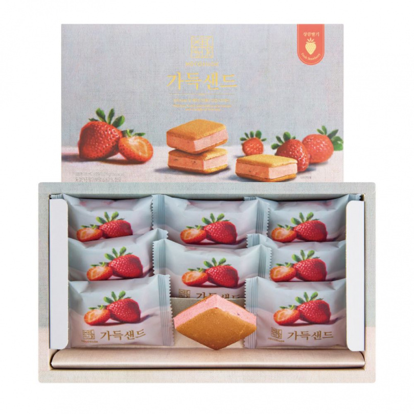 XOCOSILOK Sand100韓國草莓夾心酥禮盒/760元。(圖/品牌提供)