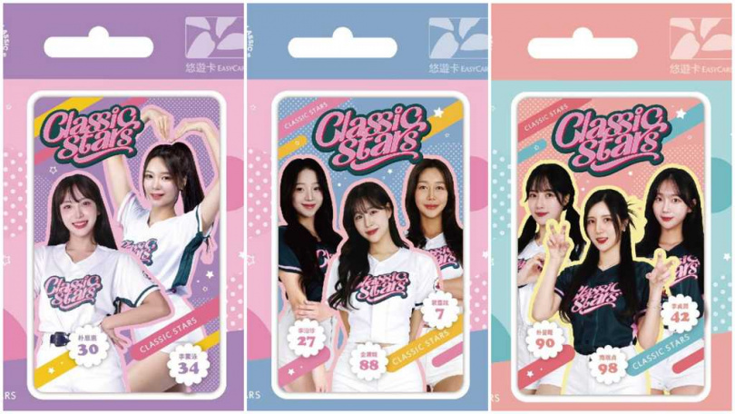 趕搭世界棒球經典賽,悠遊卡公司發行5款韓系女孩「2025 WBCQ CLASSIC STARS 悠遊卡」。(圖/悠遊卡公司提供)