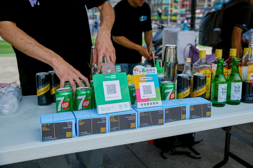 本次市集延續與Line Pay及悠遊付合作推動行動支付，現場商家都能提供消費者快速又便利的購物服務。（圖／基隆市政府提供）。
