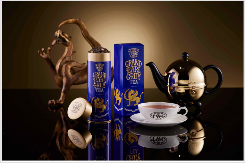 TWG Tea 尊爵伯爵茶 110g/1,200元。茶湯如紅銅般閃耀,以珍稀原料為療癒時光畫下安定句點。(圖/品牌提供)