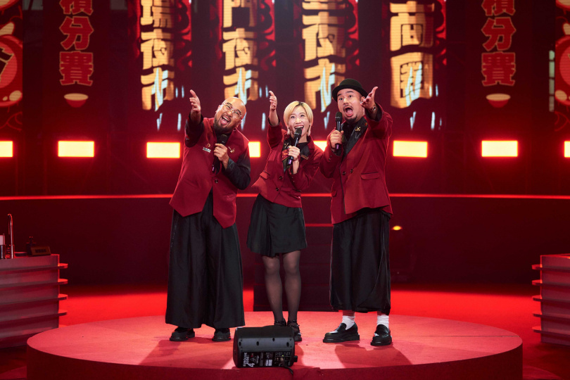 Lulu、阿達、美麗本人主持《夜市王》,18日將迎來最終決戰。(圖/緯來電視網提供)