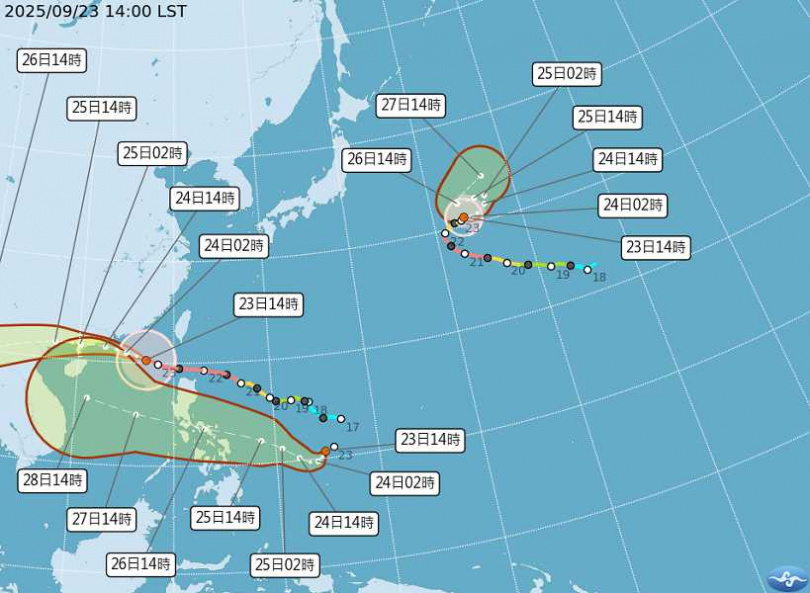 樺加沙颱風已登錄菲律賓。(圖/氣象署)