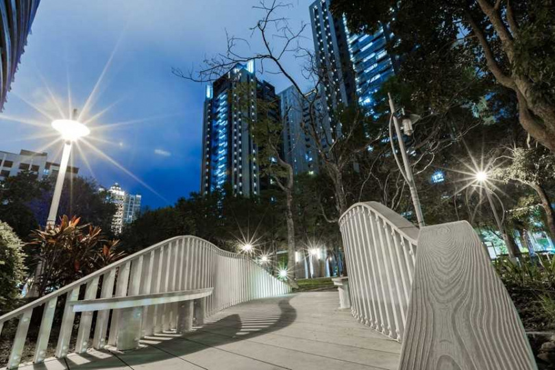 竹北市「東之小徑十六道白」廊道近期獲獎。（圖／翻攝自竹北市公所媒體群組）