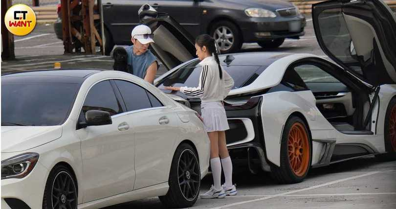 本刊今年五月也曾捕捉到夏宇禾和分合多次的GINO一起去打球。（圖／本刊攝影組）