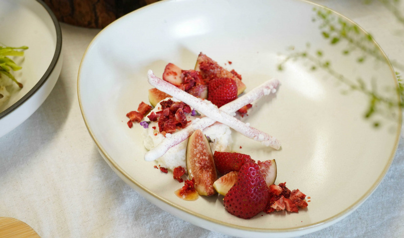 起司時常用於甜點製作，陳淑惠也預告今年將與知名烘焙品牌「法朋」合作，結合永續理念以乳清開發常溫甜點。（圖／魏妤靜攝）