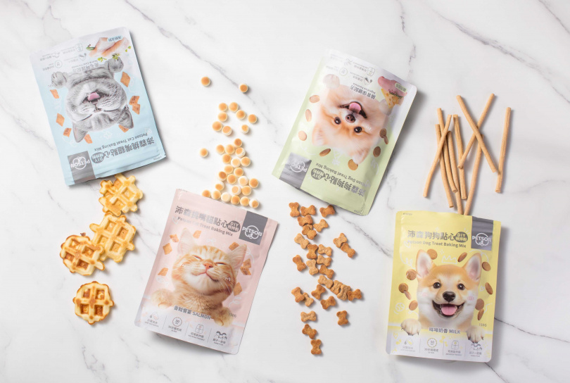 全新「寵物烘焙DIY預拌粉」設計超萌外包裝，讓DIY點心充滿趣味。（圖／聯華製粉提供）