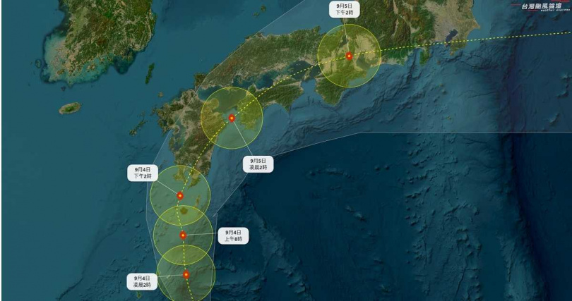氣象粉專提醒，未來赴日本差旅的民眾，應多留意當地天氣狀況。（圖／翻攝自「台灣颱風論壇｜天氣特急」臉書）