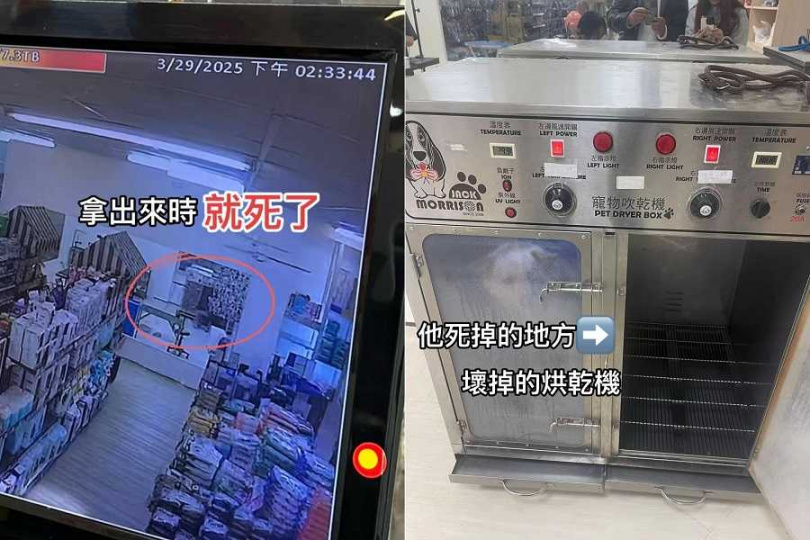 飼主發現烘乾機早已故障。(圖/翻攝自zhangliying900 Threads)