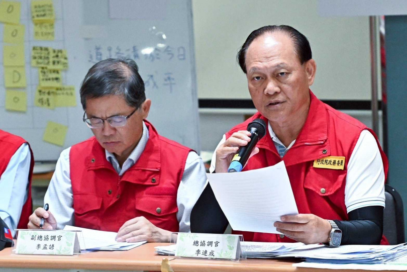 中央災害應變中心前進協調所今(12)日召開第36次工作會報後記者會。(圖/行政院提供)