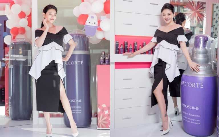 大S 2018年代言日本DECORTE黛珂大紫瓶、小紫瓶的美麗模樣！（圖／大S FB）