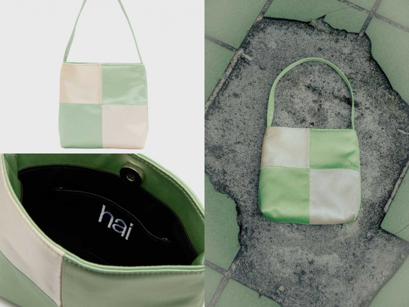 hai Vera 格紋絲質手袋（THE SPAACE 限定色）／4,880 元（圖／THE SPAACE）