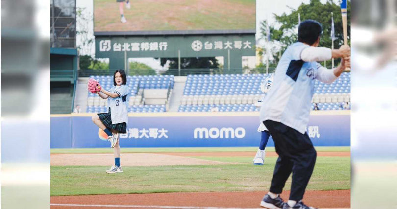 苗可麗擔任投手位置。（圖／富邦悍將提供）