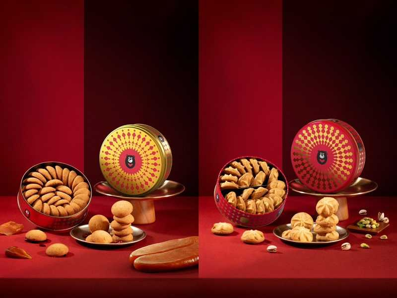 鴻鼎菓子迎接 2026 春節重磅推出全台獨創，限定新品「開心果包心曲奇」與「烏魚子曲奇」。（照片來源／鴻鼎菓字提供）