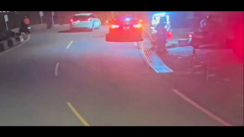 事故前的監視器畫面。(圖/翻攝自YouTube)