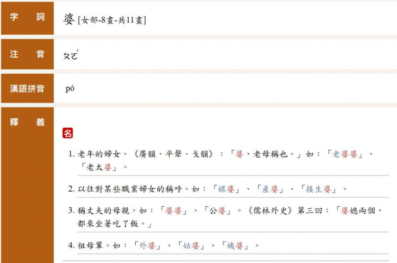 （圖／教育部重編國語辭典修訂本）