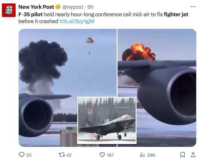 調查發現起落架液壓油中含水,在零下18度結冰導致卡死。(圖/翻攝自X,@nypost)