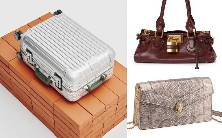 忠孝館RIMOWA_RIMOWA Original系列Twist Cabin Olive橄欖綠行李箱 售價55700元、忠孝館獨家 孫芸芸最新揹出的這款Chloé Paddington紅棕色鎖頭包 價格店洽、復興館BVLGARI新品 Serpenti Forever 金屬光澤水蛇皮鍊帶手拿包 售價83000元。​(圖/業者提供)