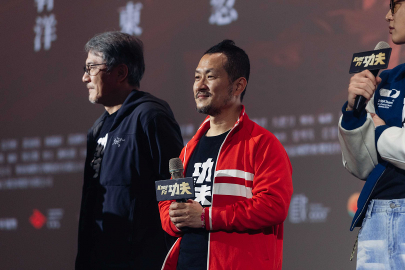 《功夫》週五台北見面會，由師父戴立忍（左）領軍。（圖／麻吉砥加提供）
